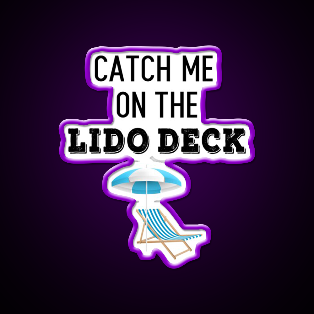 Catch Me On The Lido Deck Cocktail Bar Decor Led Neon Sign Rgb Color - LED neon sign view 9