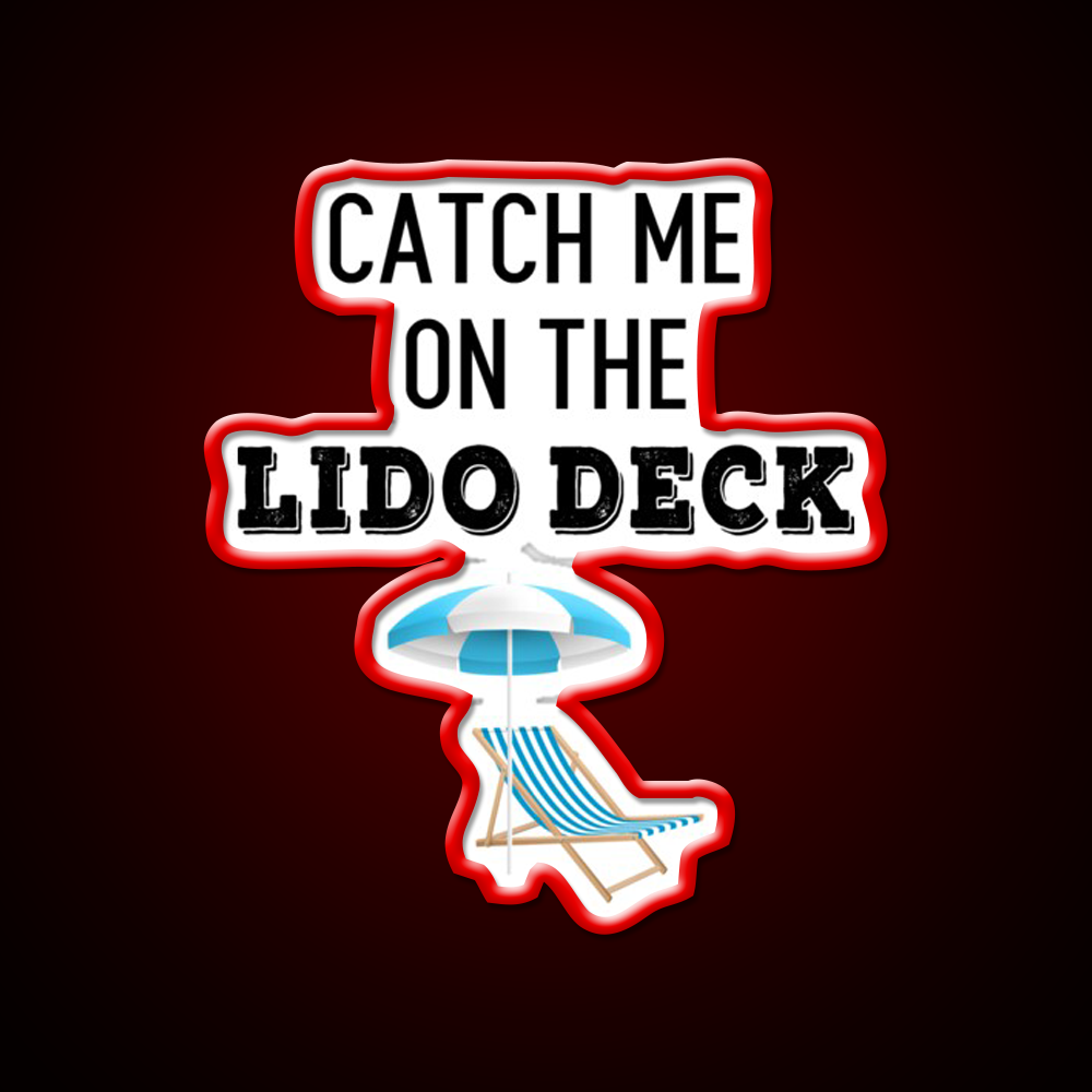 Catch Me On The Lido Deck Cocktail Bar Decor Led Neon Sign Rgb Color - LED neon sign view 10