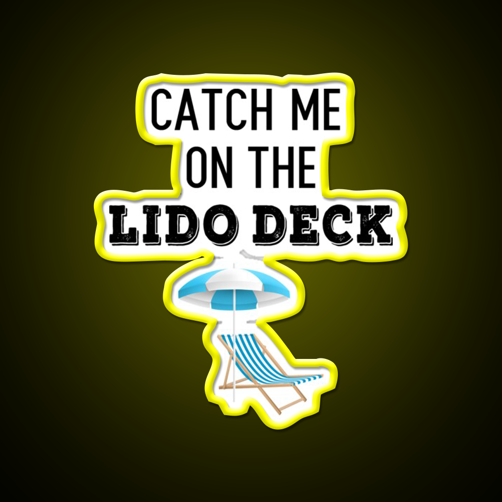 Catch Me On The Lido Deck Cocktail Bar Decor Led Neon Sign Rgb Color - LED neon sign view 7