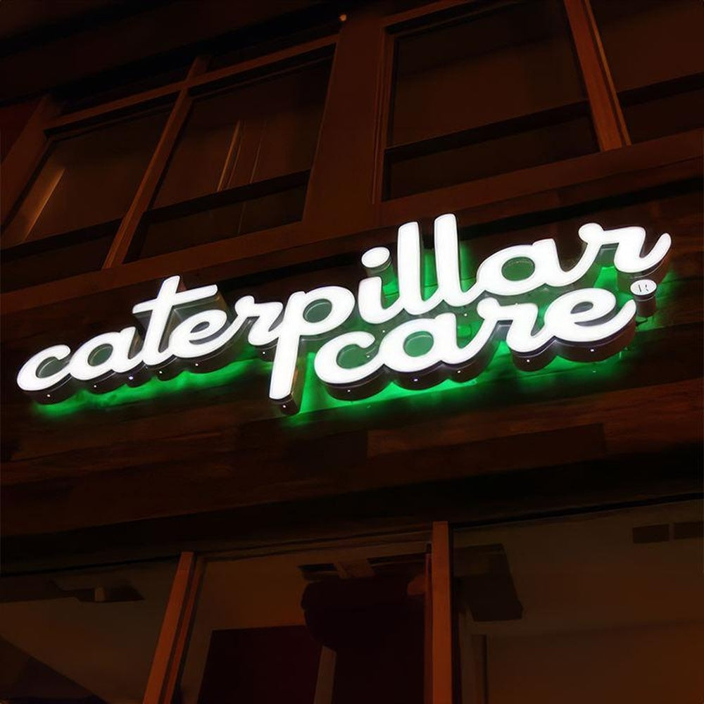 Catespillas Case 3D Front And Back Lit Letters Metal Led Sign