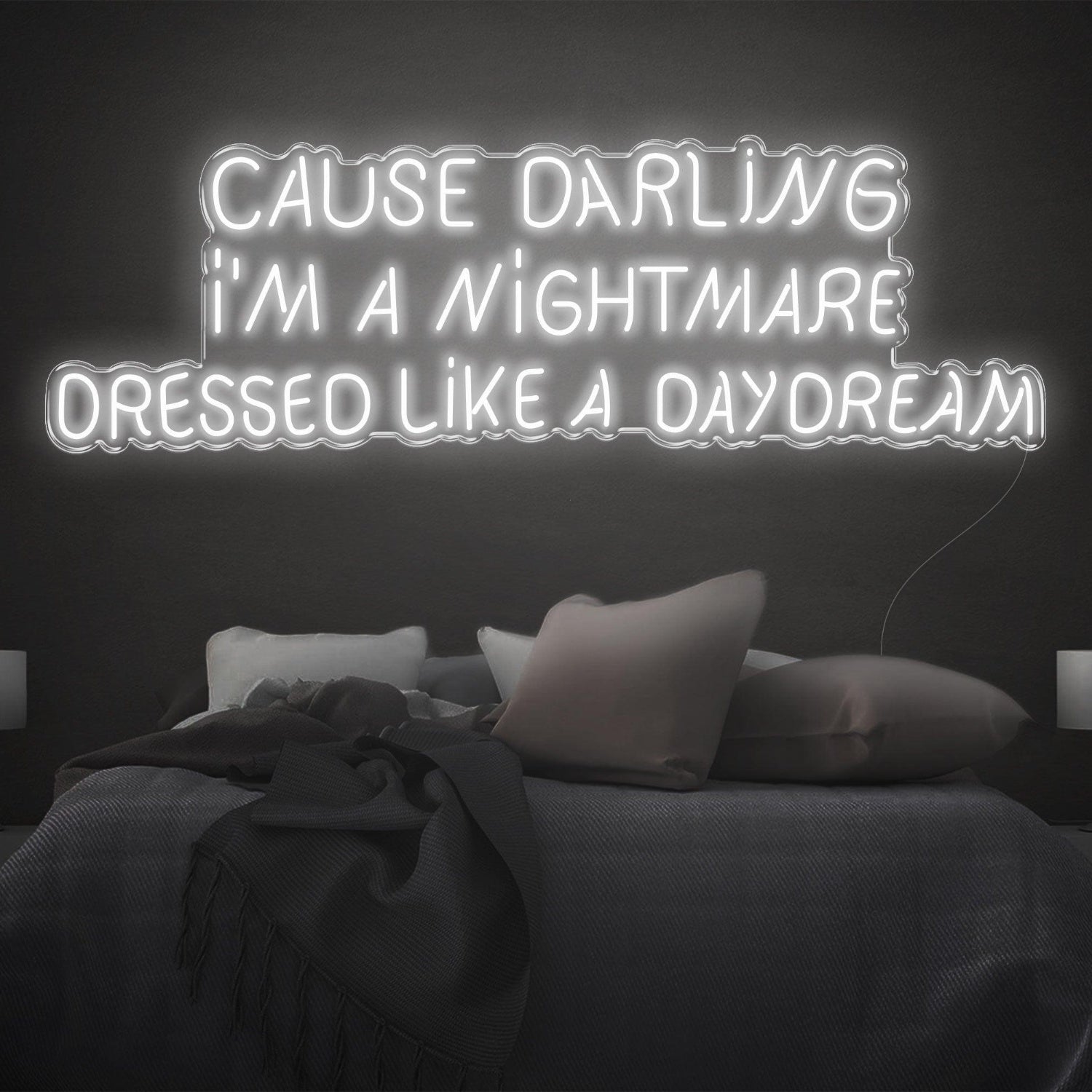 Cause Darling Nightmare Daydream Led Neon Sign Bedroom Wall Art | Shineneon