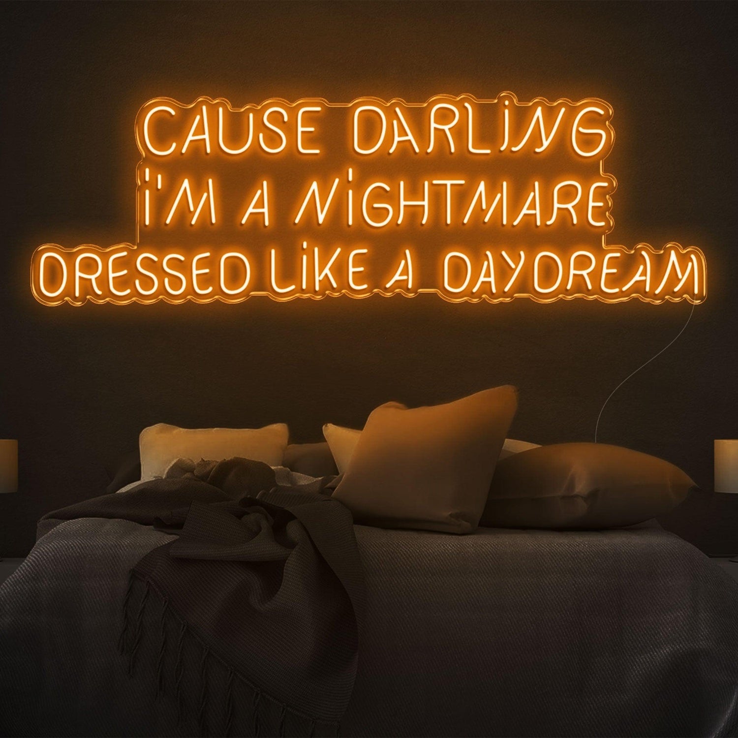 Cause Darling Nightmare Daydream Led Neon Sign Bedroom Wall Art | Shineneon