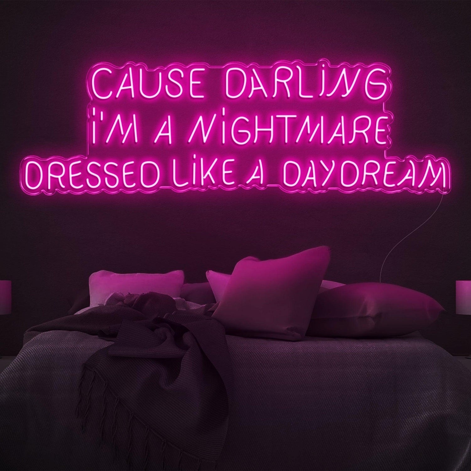 Cause Darling Nightmare Daydream Led Neon Sign Bedroom Wall Art | Shineneon