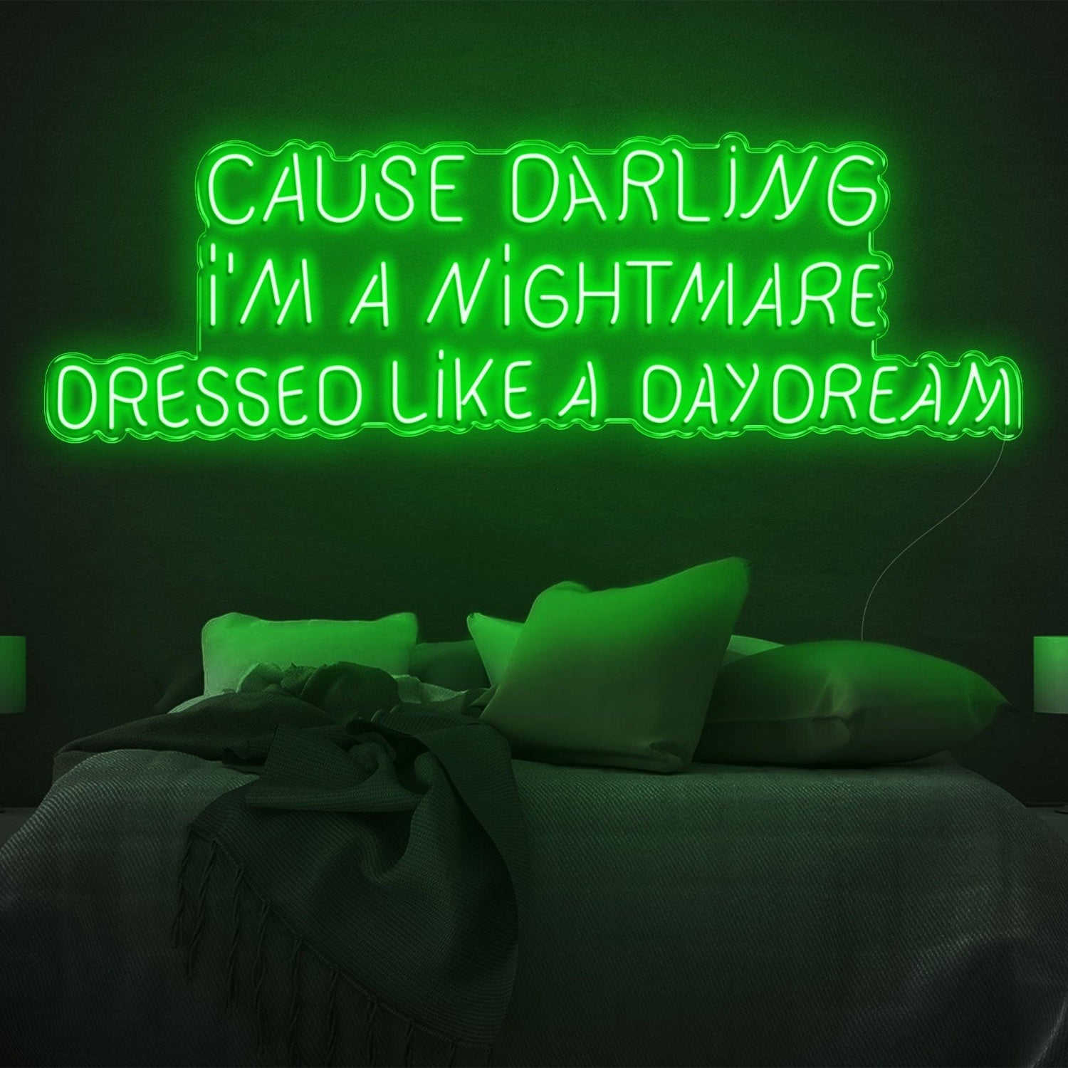 Cause Darling Nightmare Daydream Led Neon Sign Bedroom Wall Art | Shineneon