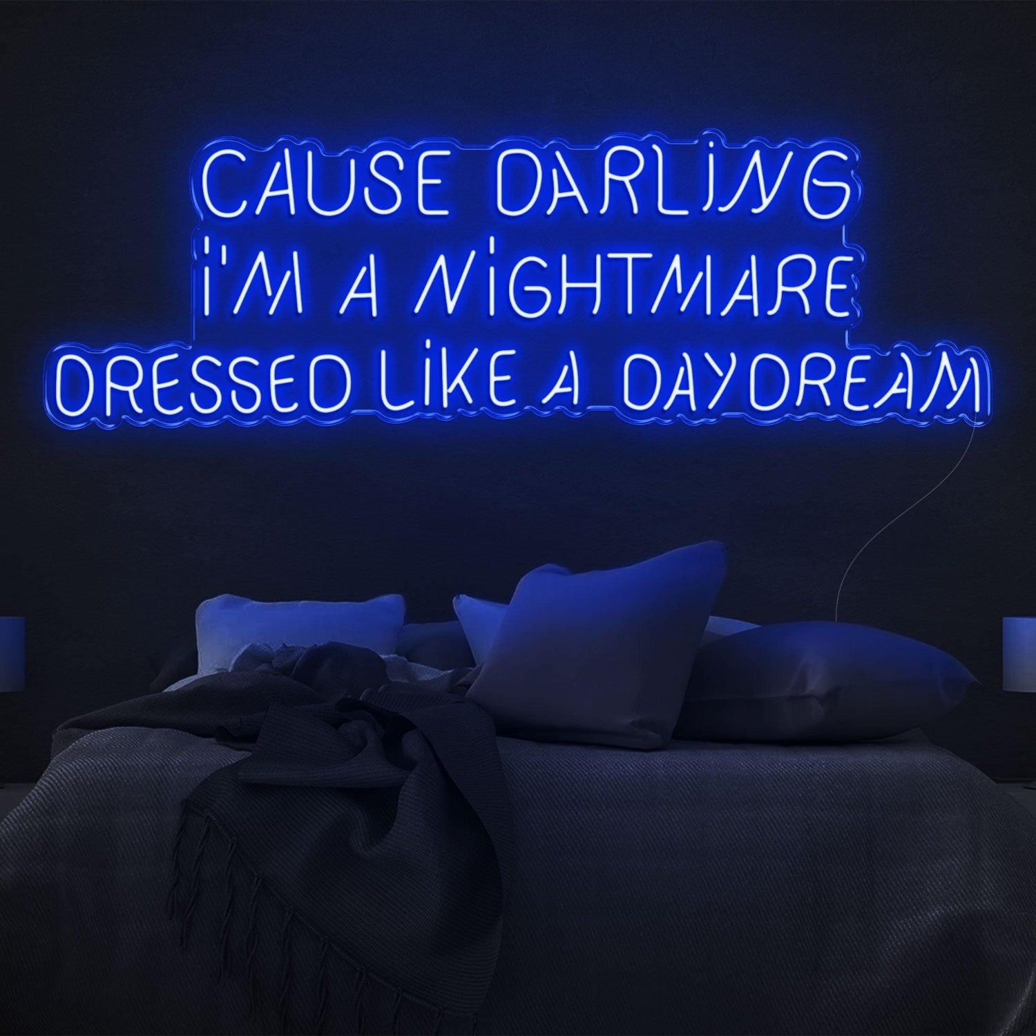 Cause Darling Nightmare Daydream Led Neon Sign Bedroom Wall Art | Shineneon