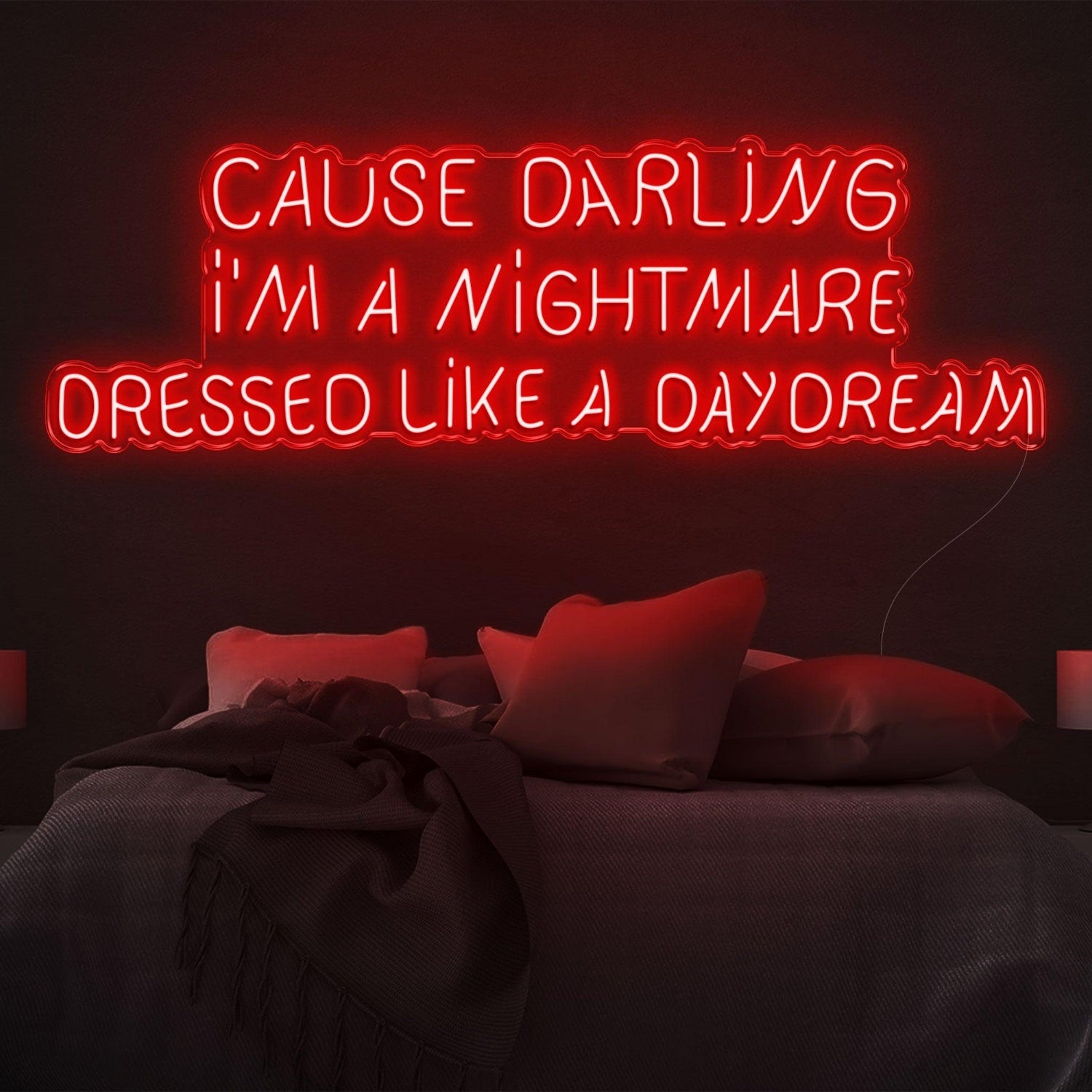 Cause Darling Nightmare Daydream Led Neon Sign Bedroom Wall Art | Shineneon