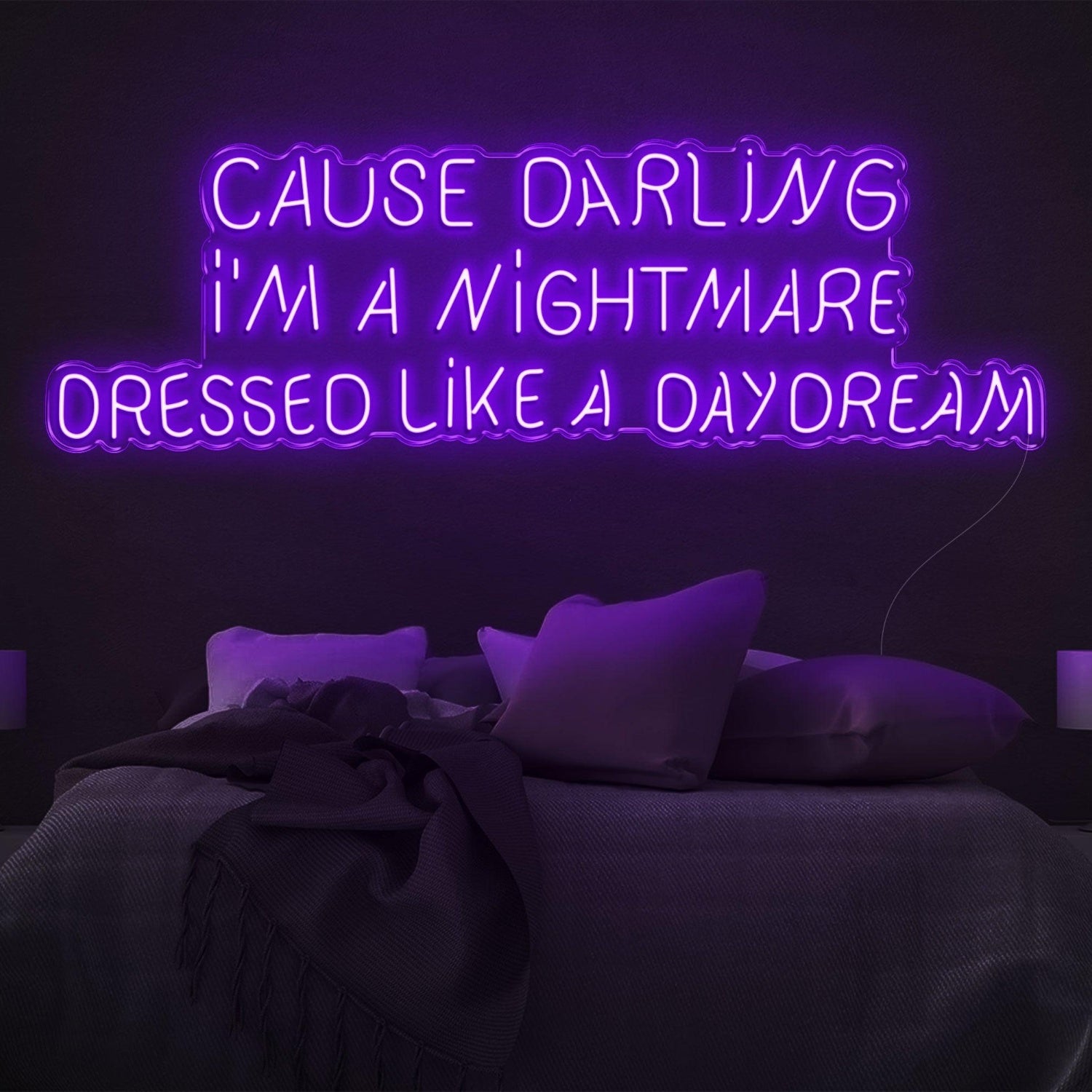 Cause Darling Nightmare Daydream Led Neon Sign Bedroom Wall Art | Shineneon
