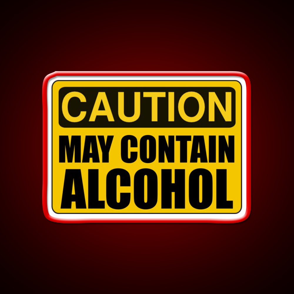 Caution May Contain Alcohol Beer Bar Decor Led Neon Sign Rgb Color - LED neon sign view 10