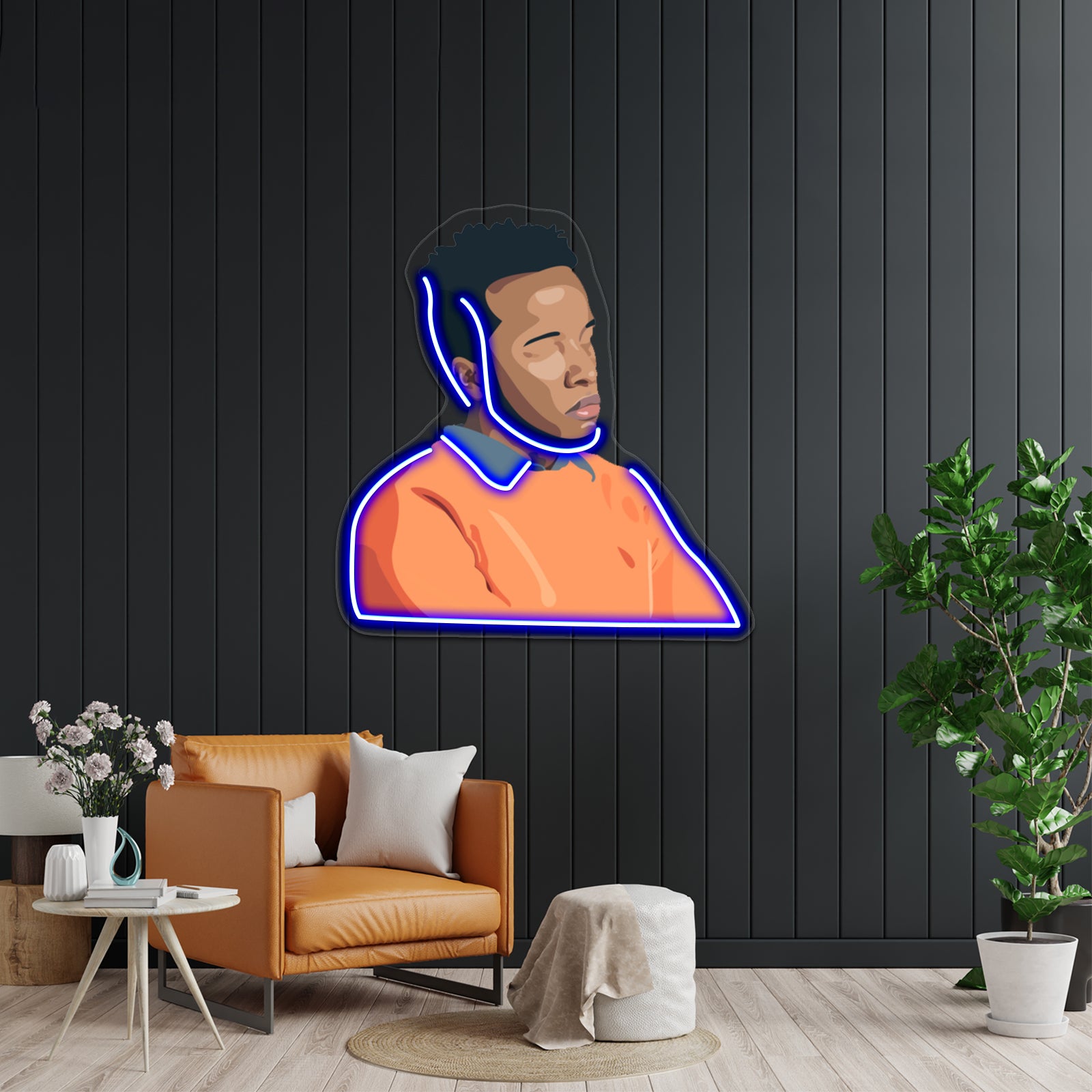 Cautious Clay White Background Wall Artwork Neon Signs | Shineneon