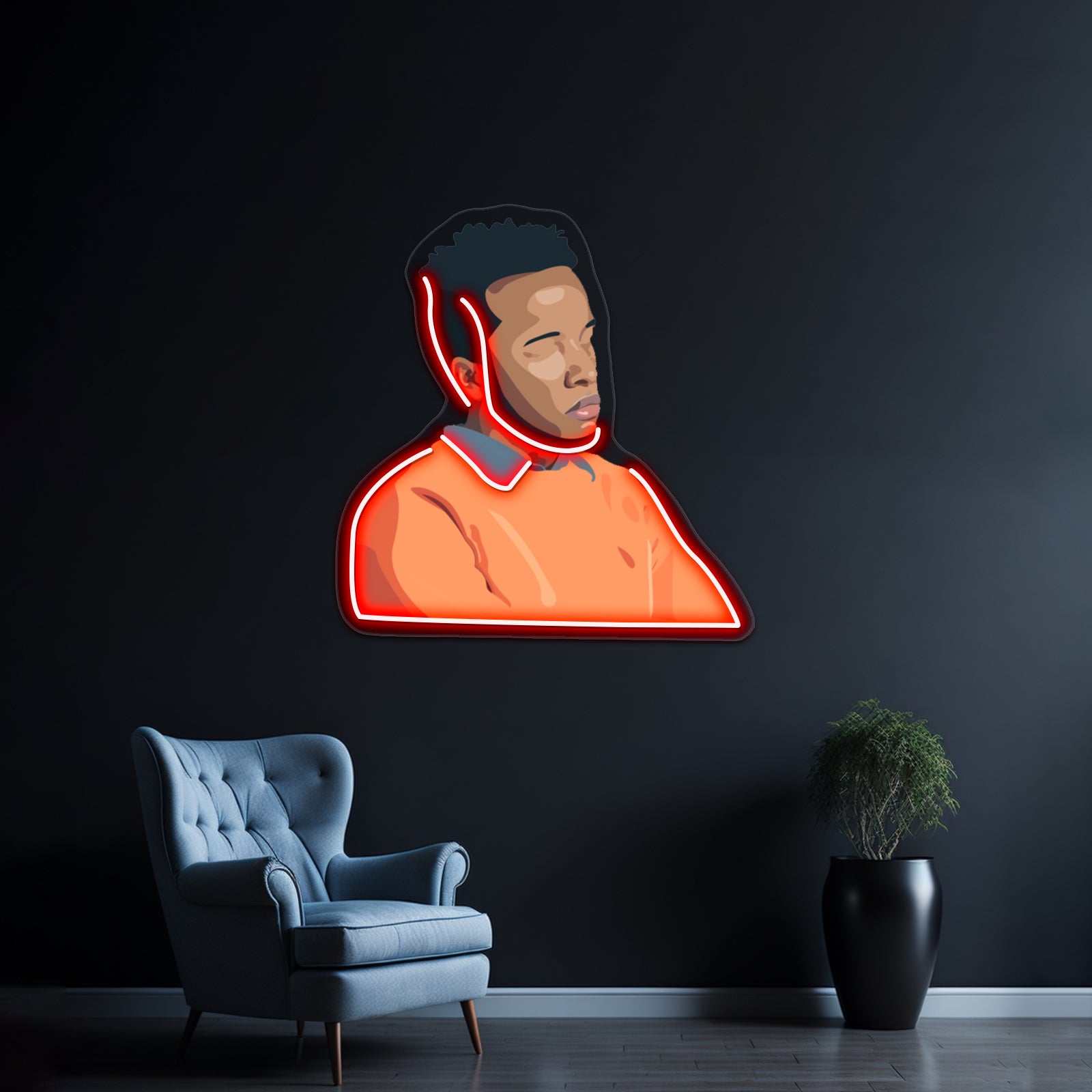 Cautious Clay White Background Wall Artwork Neon Signs | Shineneon