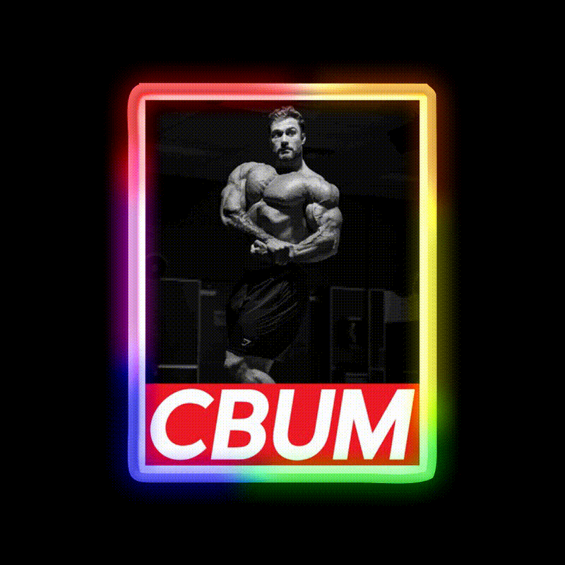 Cbum Bodybuilding Legend Gym Fitness Led Neon Sign Rgb Color - LED neon sign close-up detail