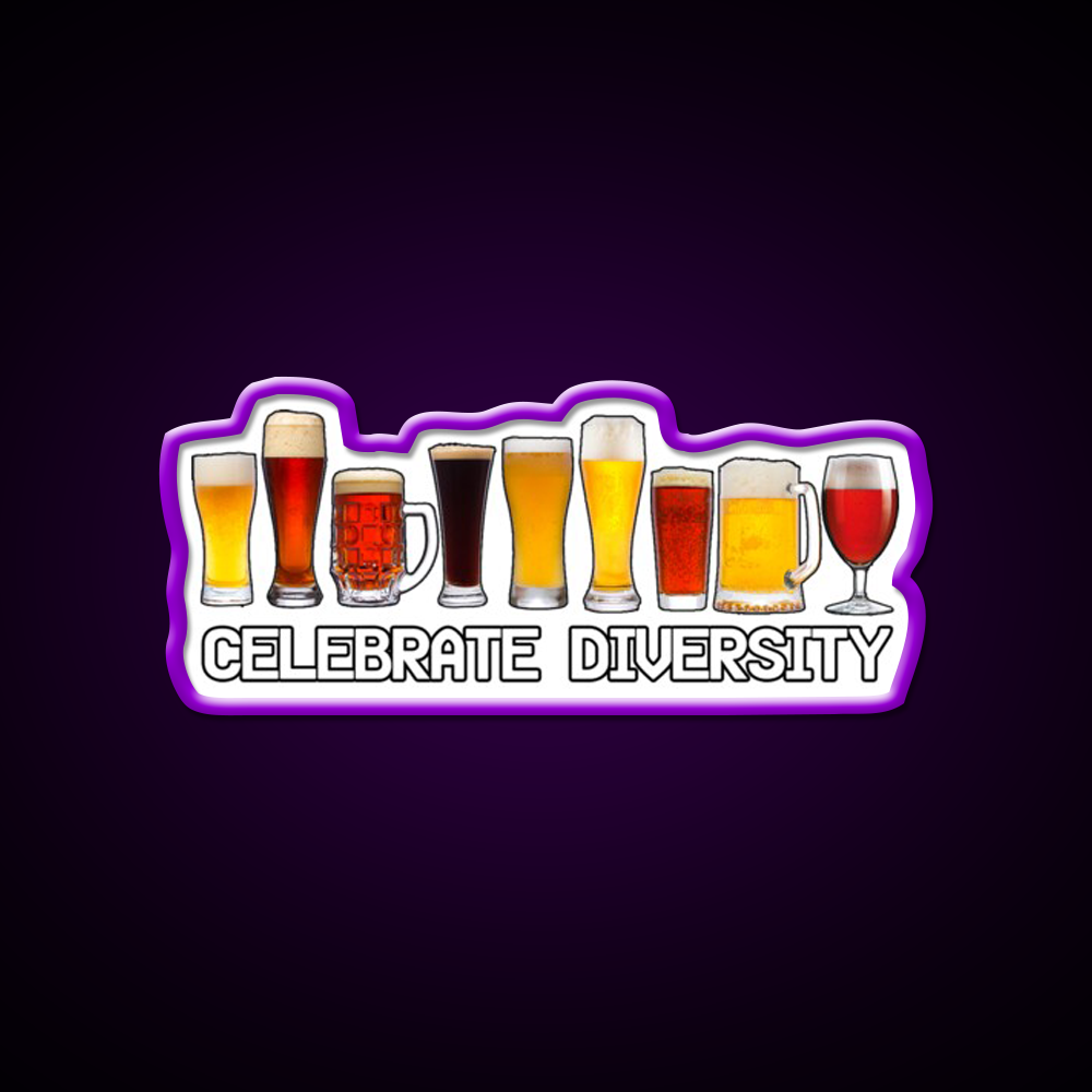 Celebrate Diversity Beer Bar Decor Led Neon Sign Rgb Color - LED neon sign view 9