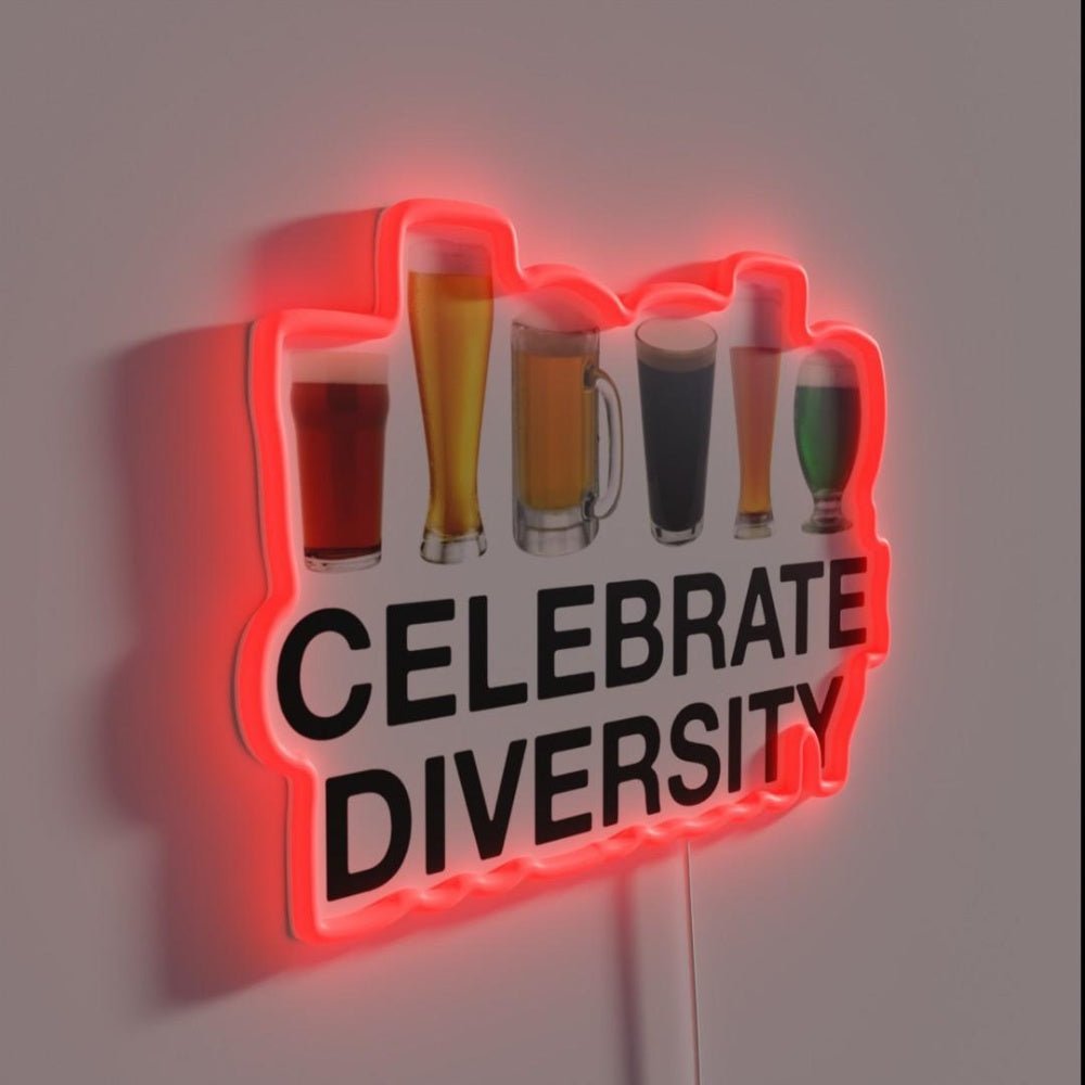 Celebrate Diversity Beer Rgb Led Neon Sign - Shineneon