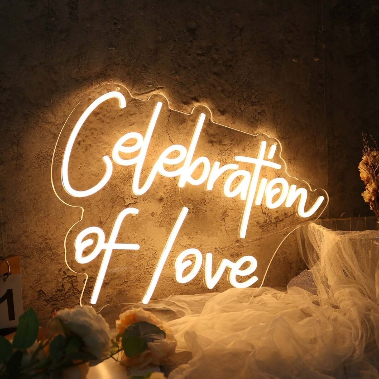 Celebration Of Love Yellow Neon Sign | Shineneon