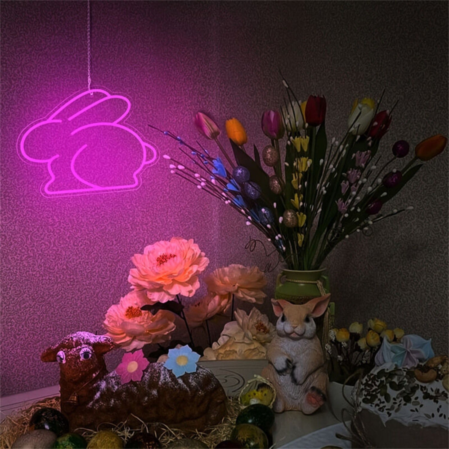 Celebrations Easter Bunny Led Neon Sign For Home Office - Shineneon