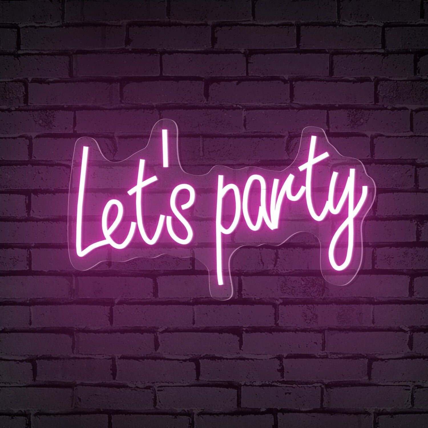 Celebrations Lets Party Words Neon Sign For Special Occasions | Shineneon