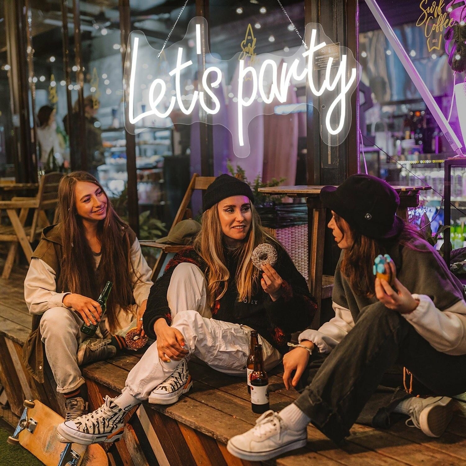 Celebrations Lets Party Words Neon Sign For Special Occasions | Shineneon
