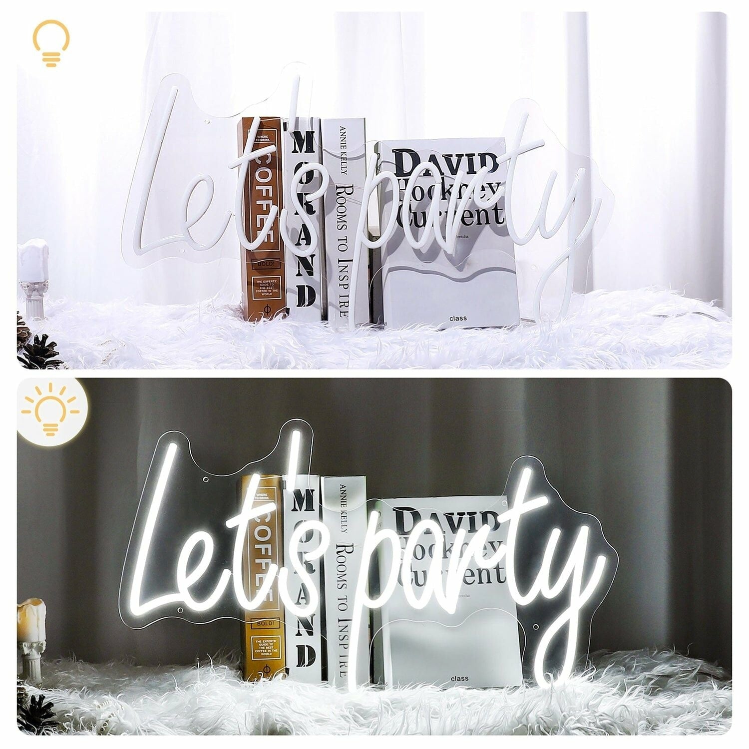 Celebrations Lets Party Words Neon Sign For Special Occasions | Shineneon
