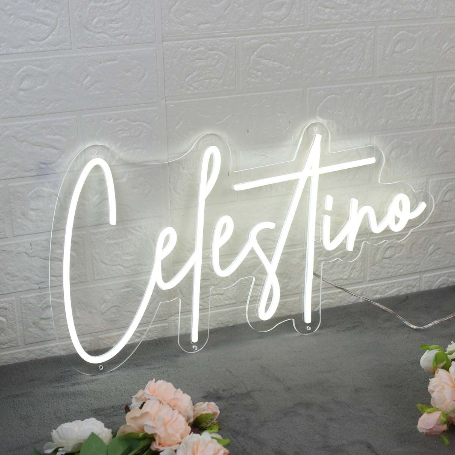 Celestino White Led Neon Sign - Shineneon