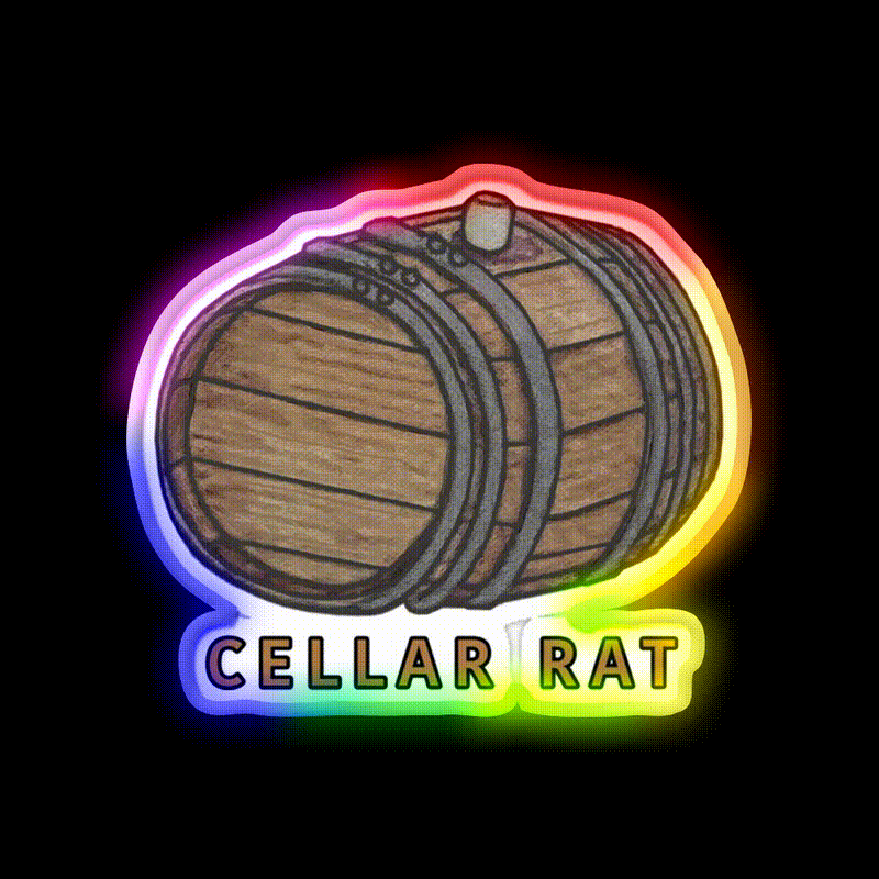 Cellar Rat Whiskey Drink Bar Led Neon Sign Rgb Color