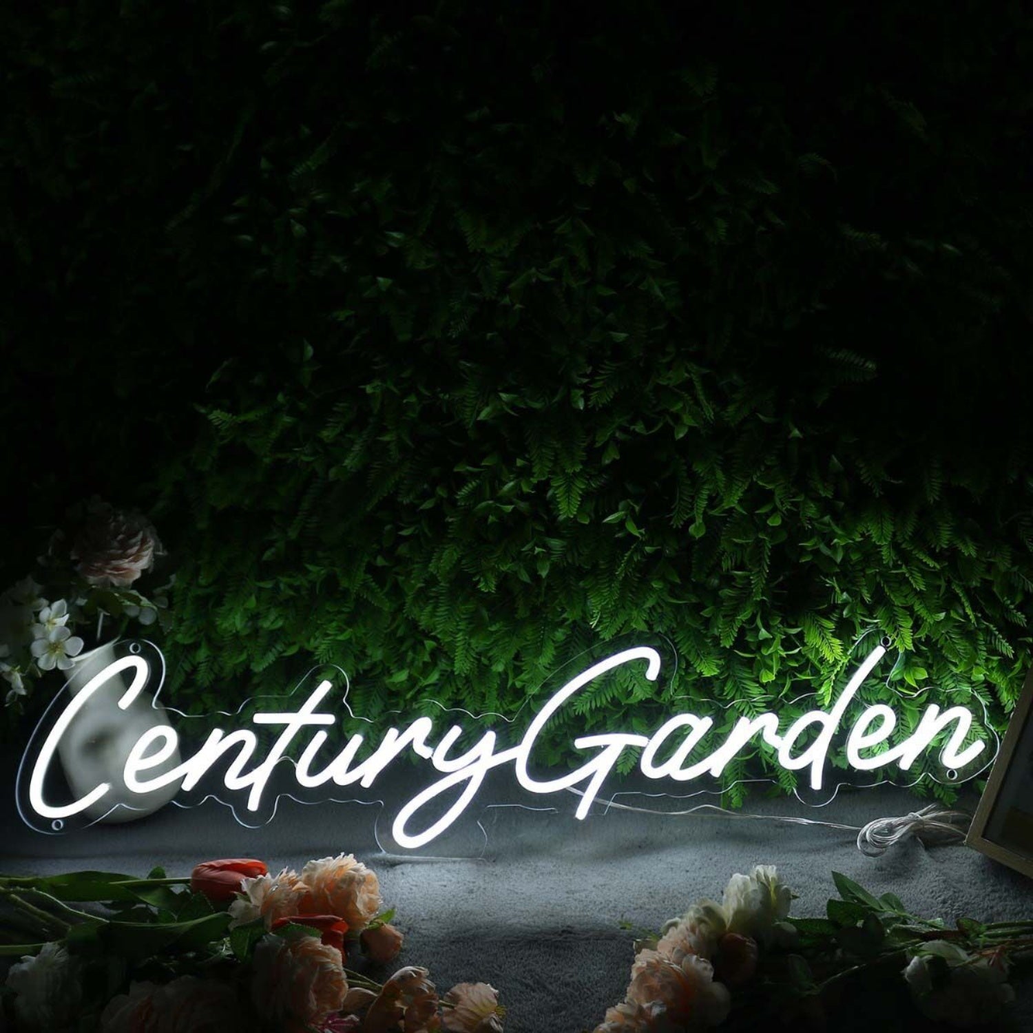 Century Garden White Led Neon Sign - Shineneon