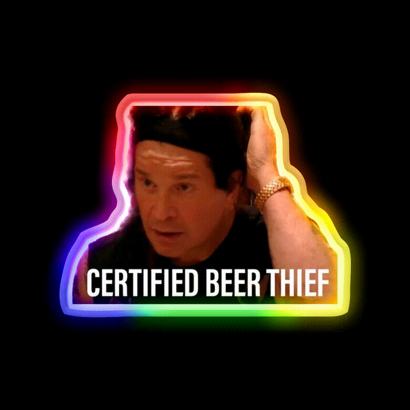 Certified Beer Thief Beer Bar Decor Led Neon Sign Rgb Color - LED neon sign close-up detail