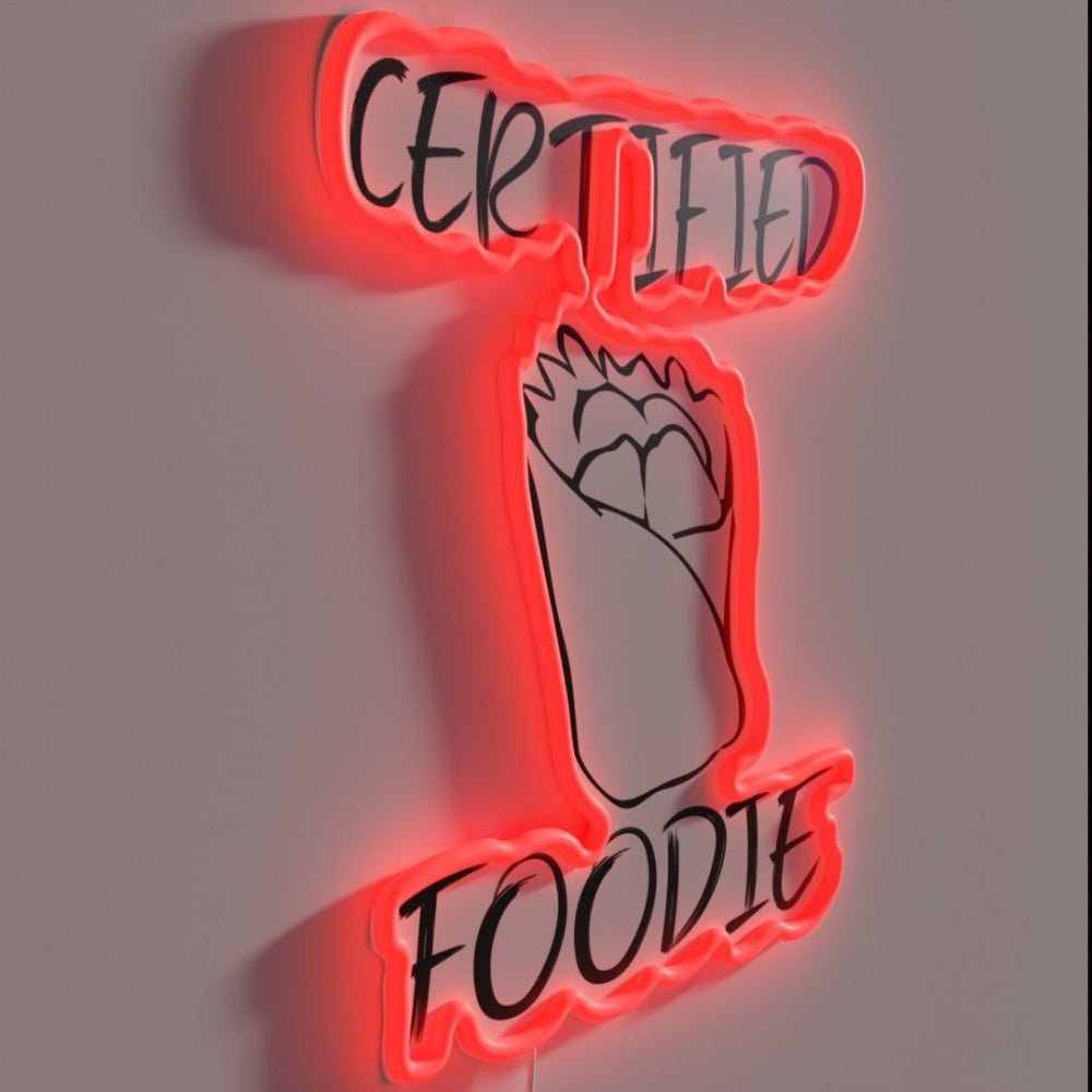 Certified Foodie Certified Vegan Foodie Rgb Led Neon Sign - Shineneon