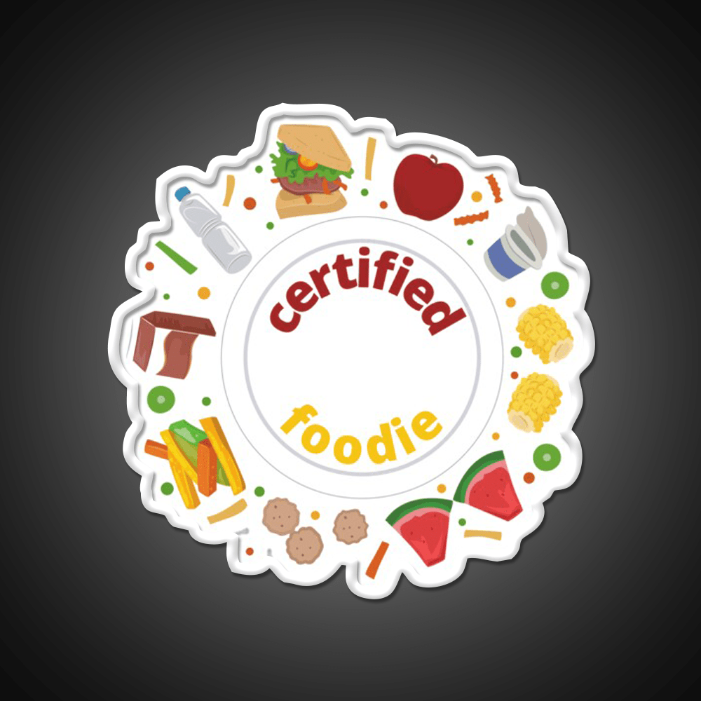 Certified Foodie Fast Food Led Neon Sign For Burger Place Rgb Color - Shineneon