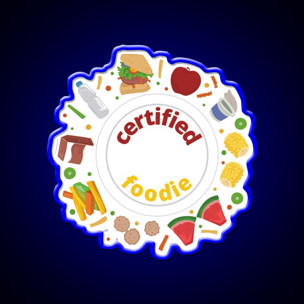 Certified Foodie Fast Food Led Neon Sign For Burger Place Rgb Color - Shineneon