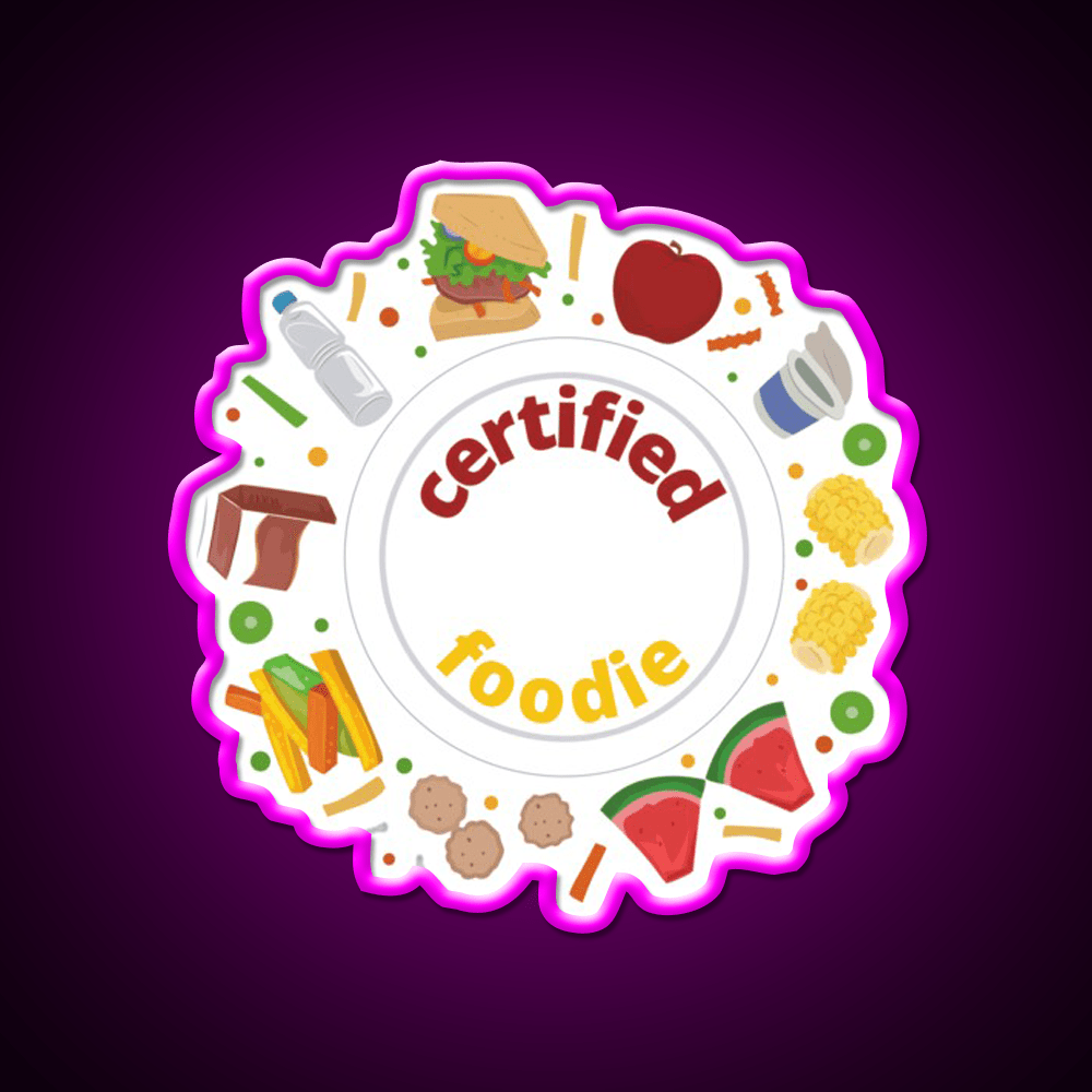 Certified Foodie Fast Food Led Neon Sign For Burger Place Rgb Color - Shineneon