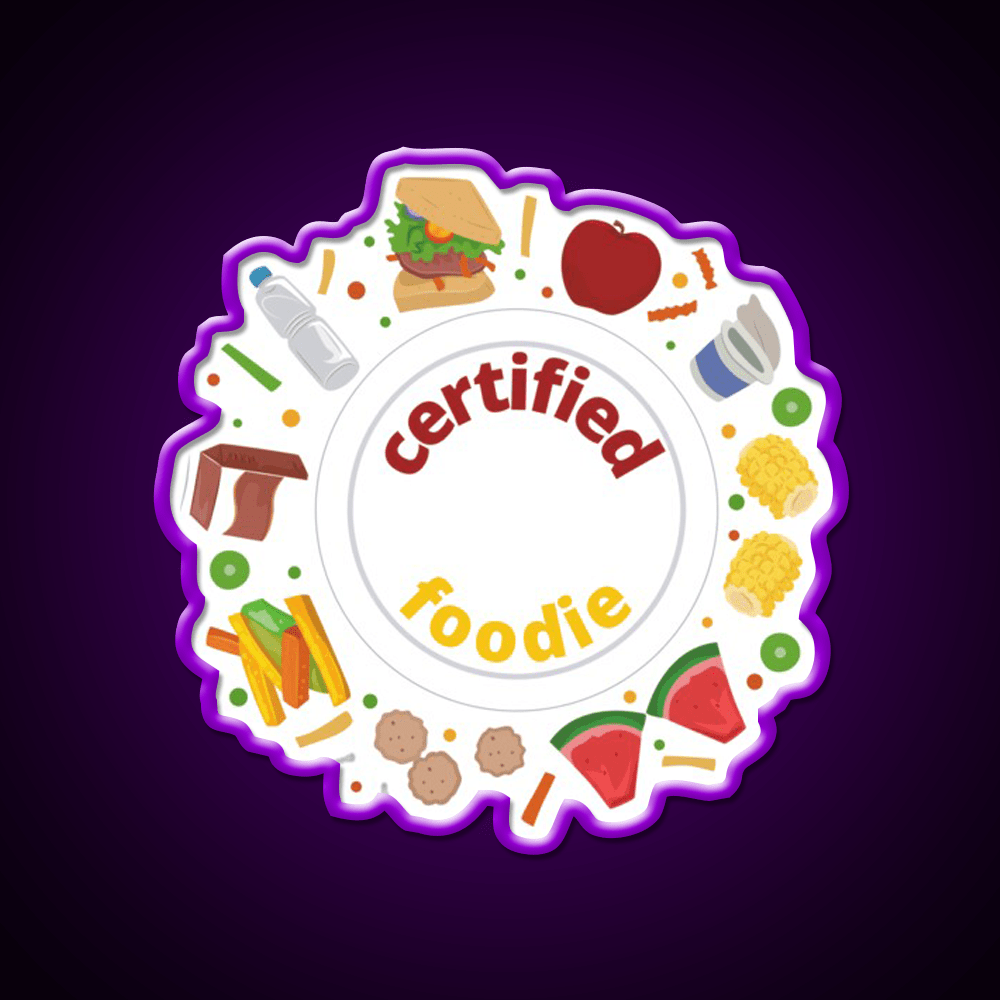 Certified Foodie Fast Food Led Neon Sign For Burger Place Rgb Color - Shineneon