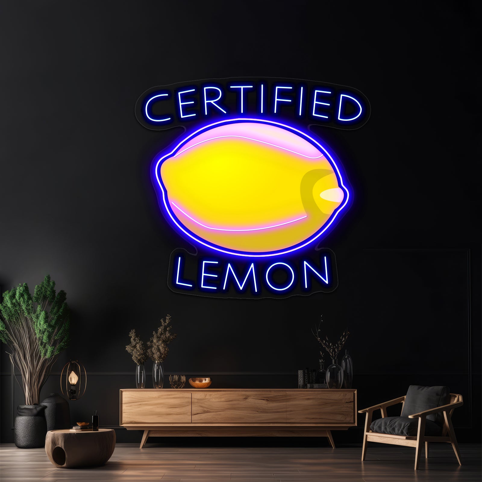 Certified Lemon Artwork Business Neon Sign