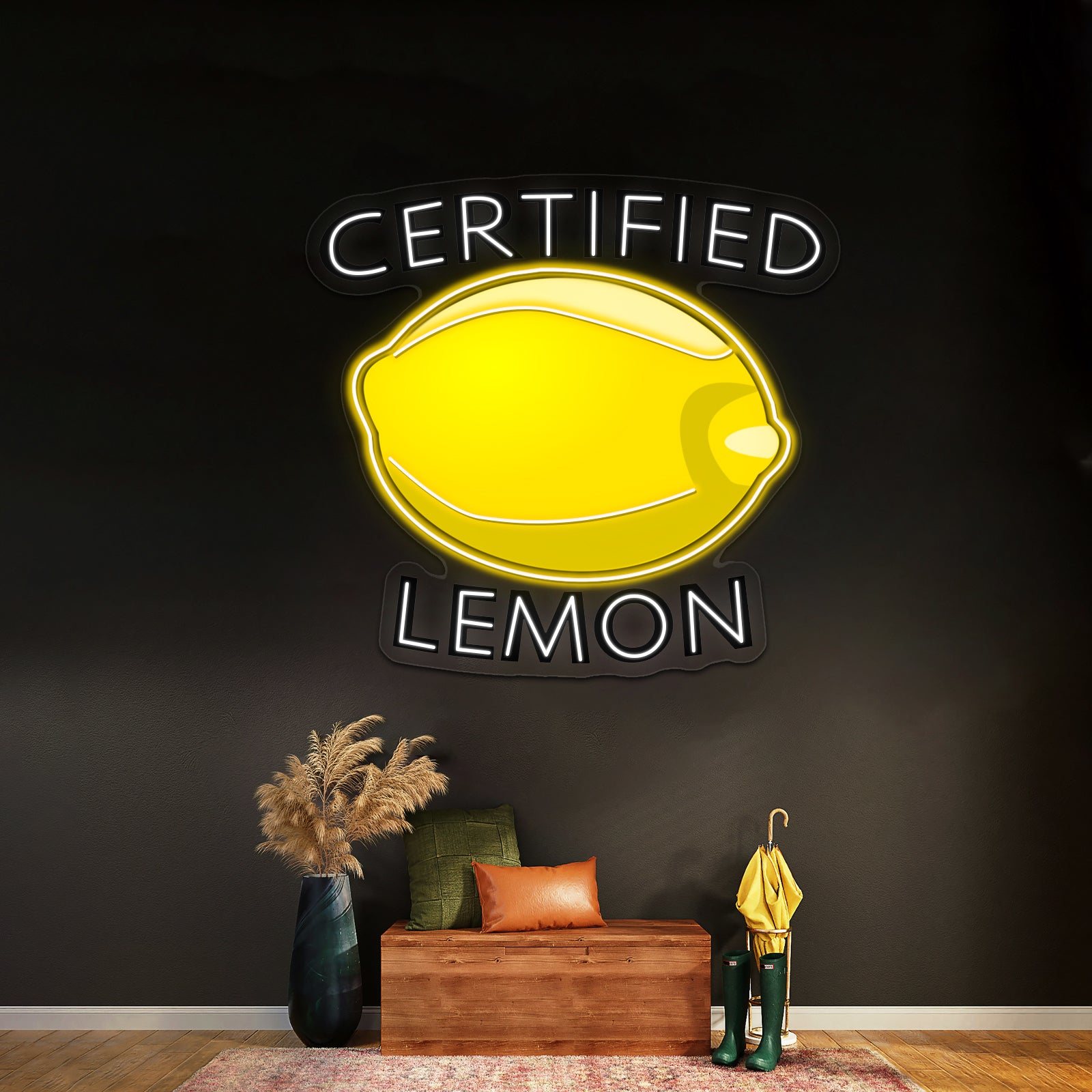 Certified Lemon Artwork Business Neon Sign