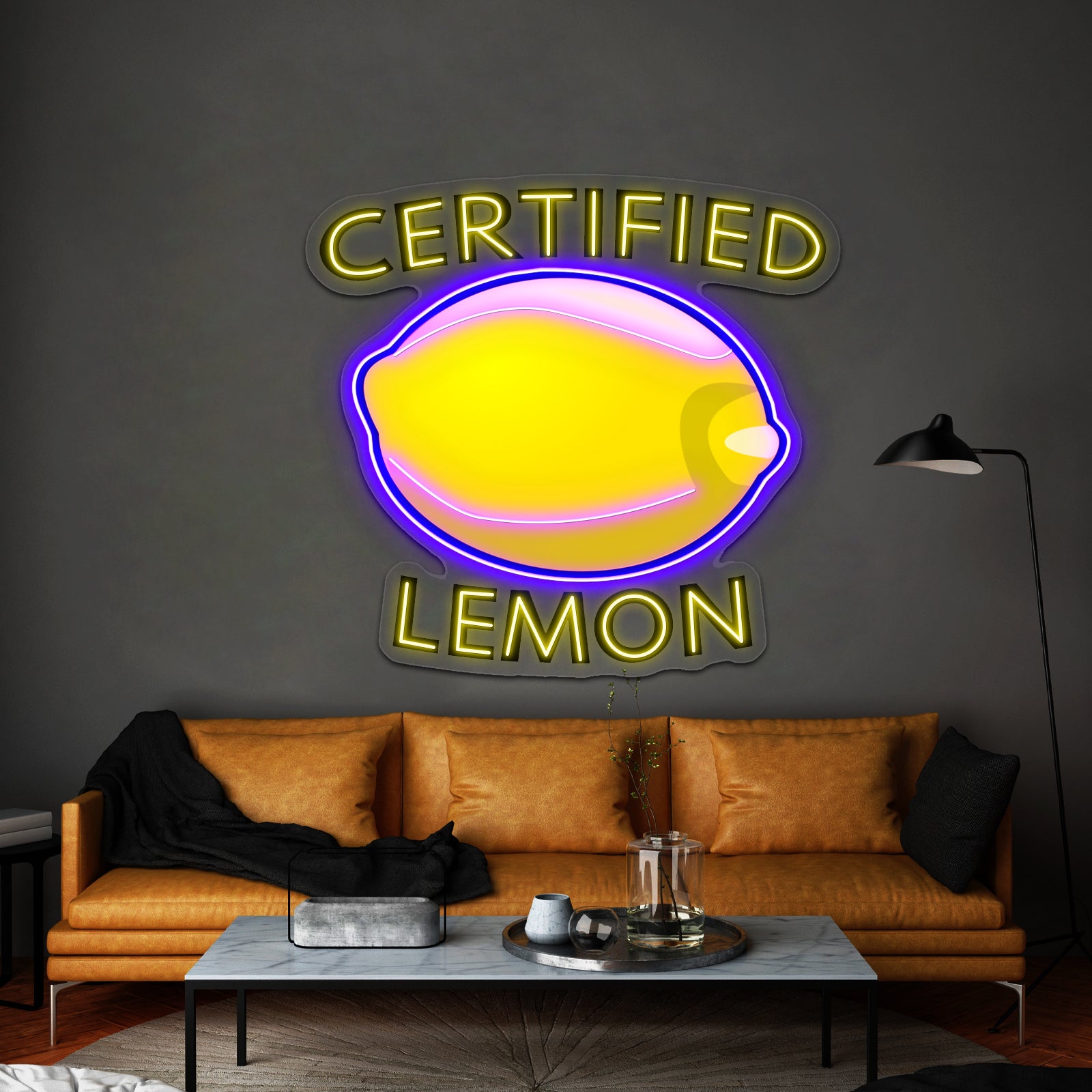 Certified Lemon Artwork Business Neon Sign