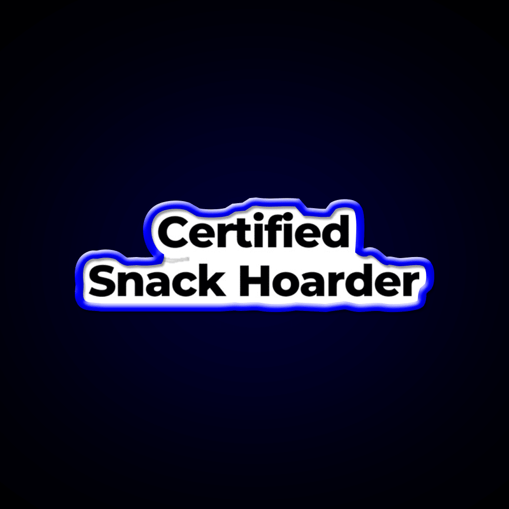 Certified Snack Hoarder Snack Food Led Neon Sign Rgb Color - Shineneon