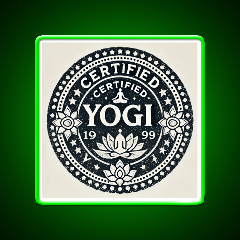 Certified Yogi Yoga Led Neon Sign For Wellness Space Rgb Color
