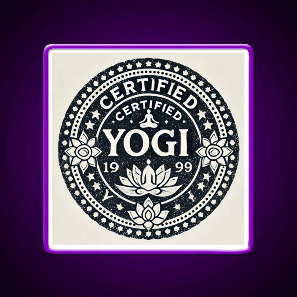 Certified Yogi Yoga Led Neon Sign For Wellness Space Rgb Color