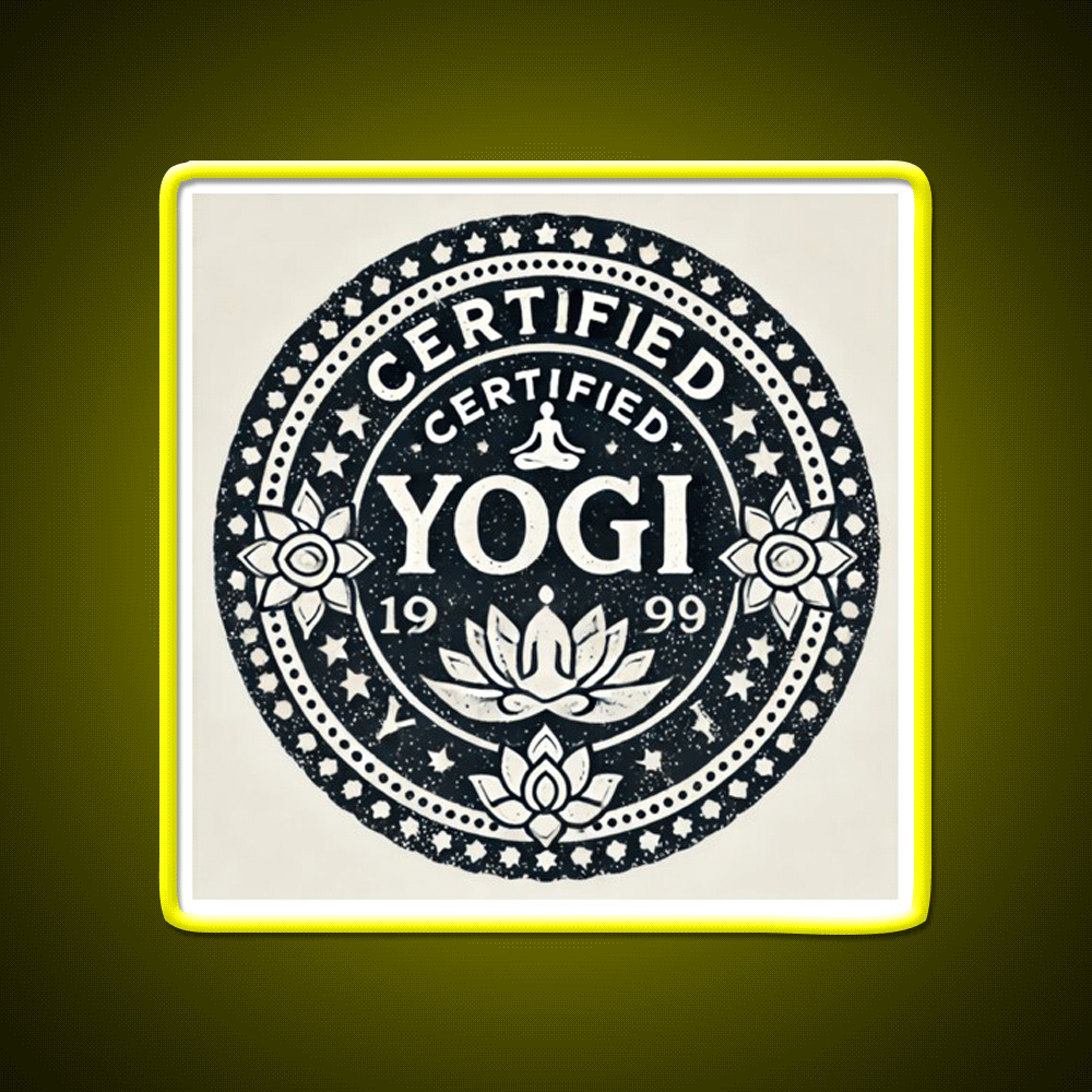Certified Yogi Yoga Led Neon Sign For Wellness Space Rgb Color
