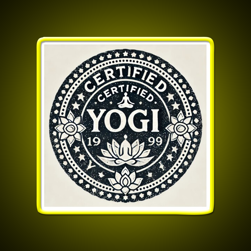 Certified Yogi Yoga Led Neon Sign For Wellness Space Rgb Color