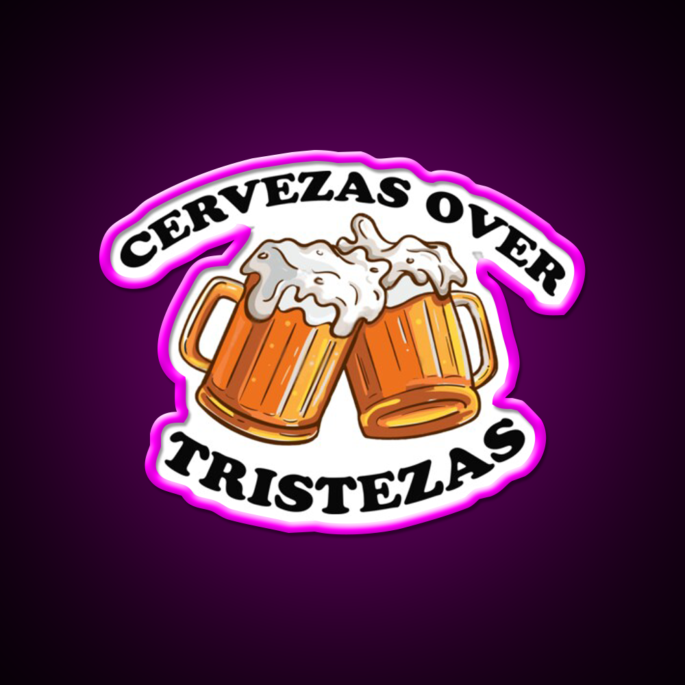 Cerveza Beer Bar Decor Led Neon Sign Rgb Color - Neon sign mounted on wall in room