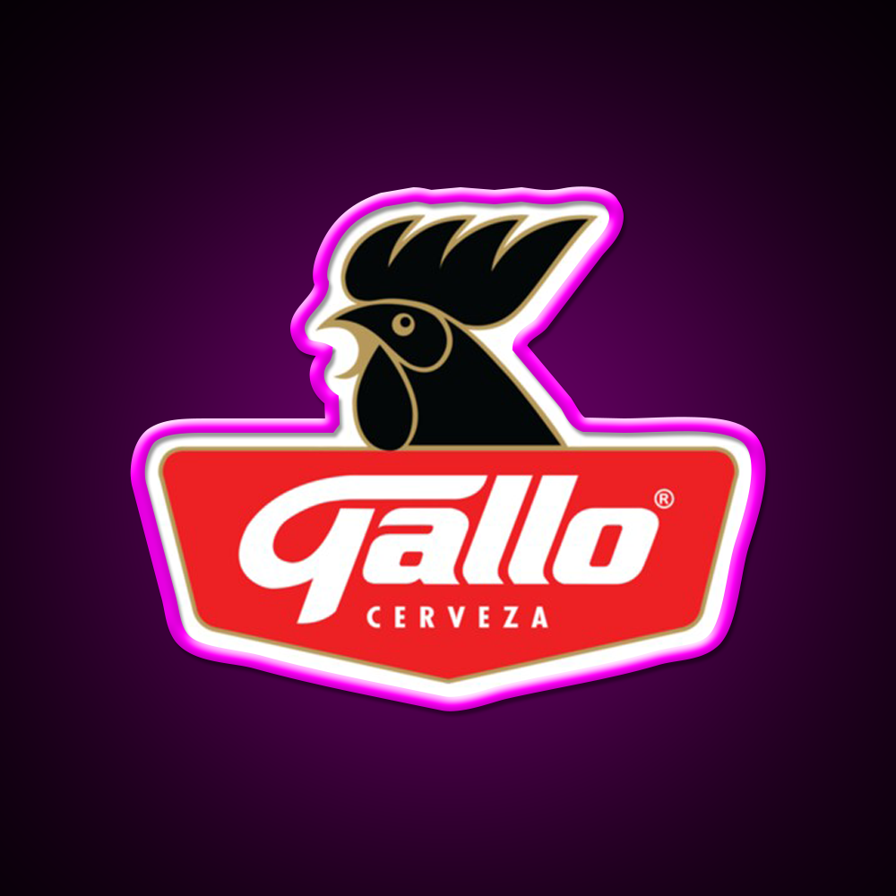 Cerveza Gallo Guatemala Beer Chapin Beer Bar Decor Led Neon Sign Wall Art Rgb Color - Neon sign mounted on wall in room
