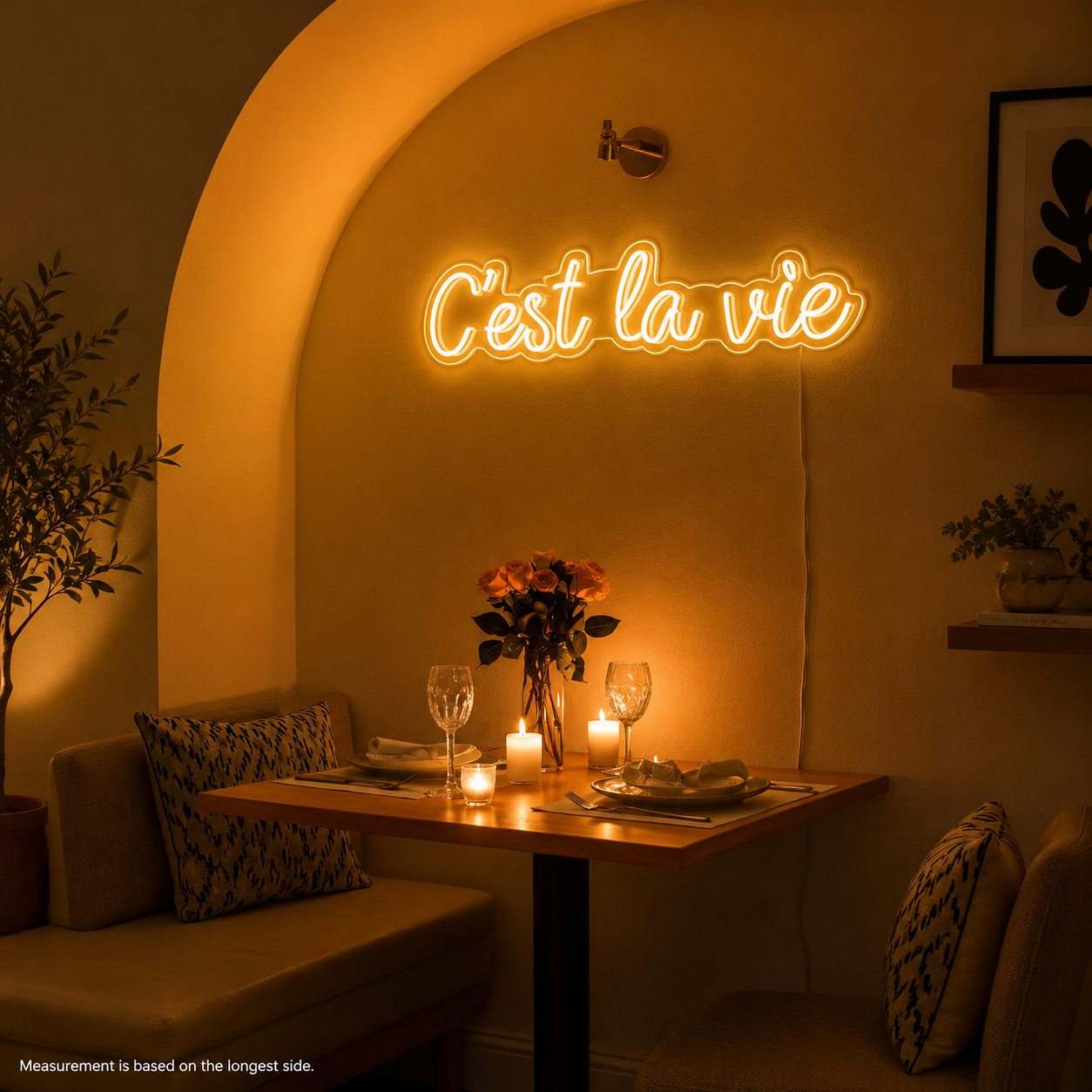 C'est La Vie LED Neon Sign Wall Neon Sign - 04 Size Image