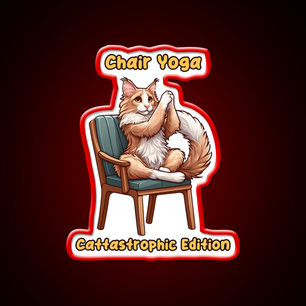 Chair Yoga Cat Pose Yoga Led Neon Sign Neon Light Rgb Color