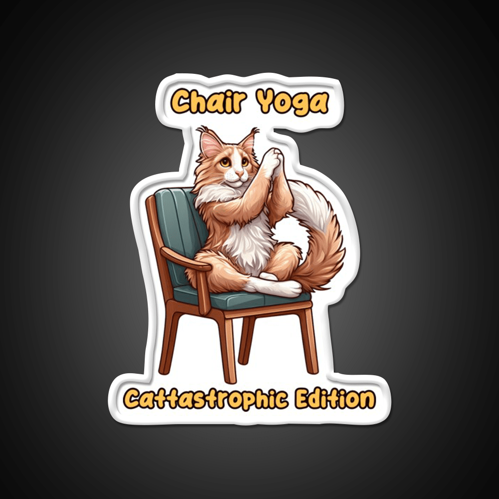 Chair Yoga Cat Pose Yoga Led Neon Sign Neon Light Rgb Color - Shineneon