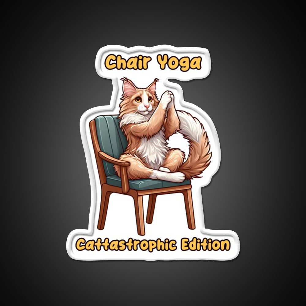 Chair Yoga Cat Pose Yoga Led Neon Sign Neon Light Rgb Color