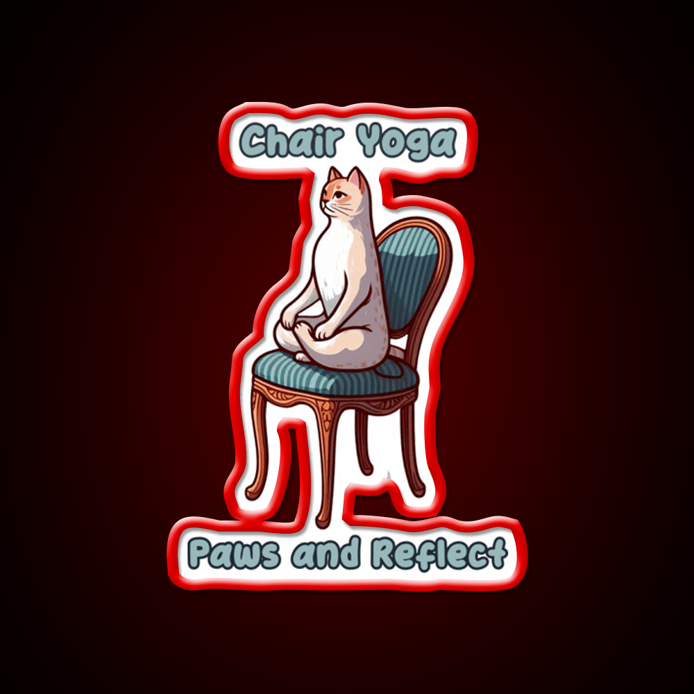Chair Yoga Cat Pose Yoga Led Neon Sign Yoga Studio For Yogis Rgb Color - Shineneon