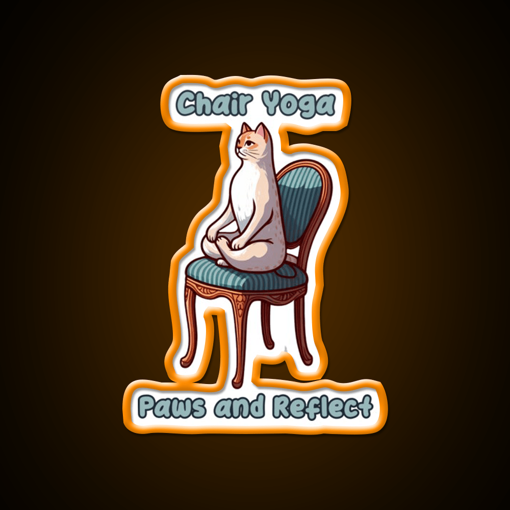 Chair Yoga Cat Pose Yoga Led Neon Sign Yoga Studio For Yogis Rgb Color - Shineneon
