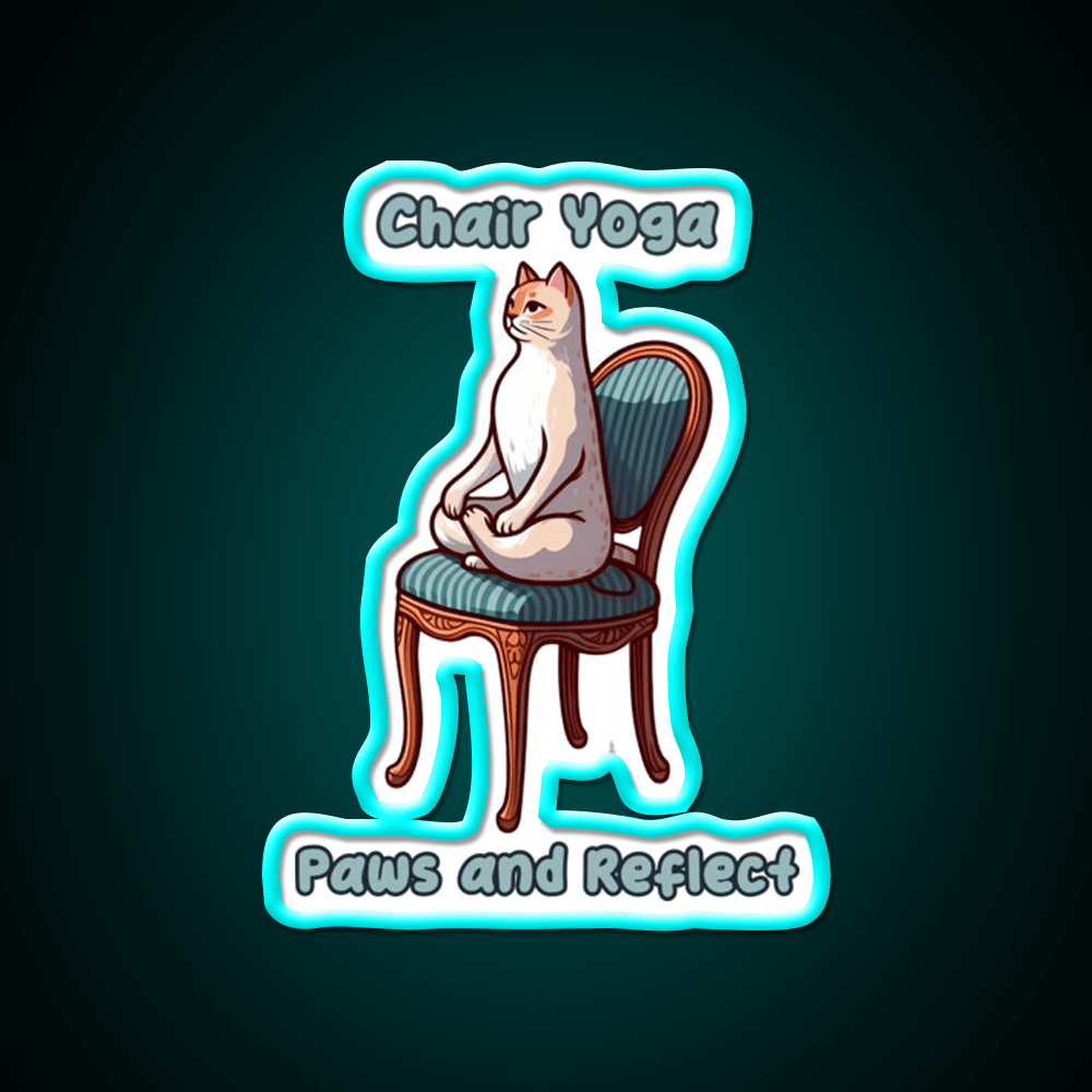 Chair Yoga Cat Pose Yoga Led Neon Sign Yoga Studio For Yogis Rgb Color - Shineneon