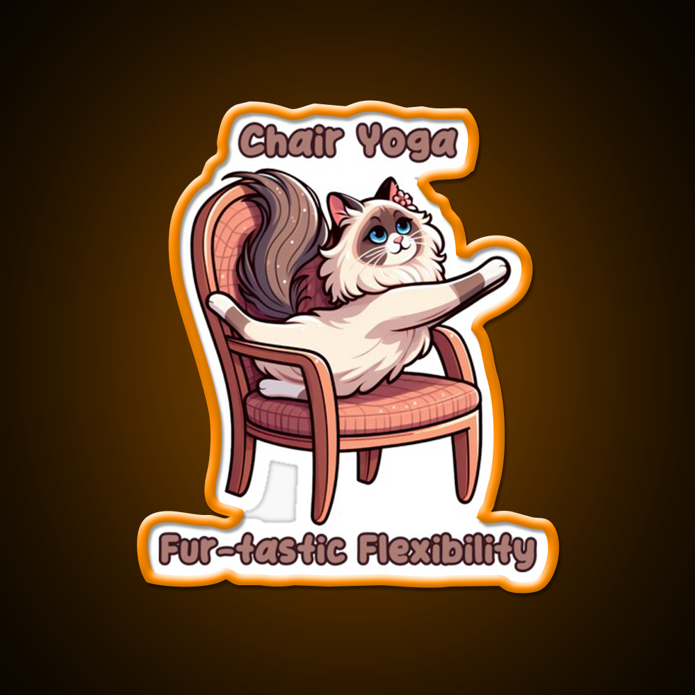 Chair Yoga Cat Pose Yoga Led Neon Sign Yoga Studio Neon Light Rgb Color