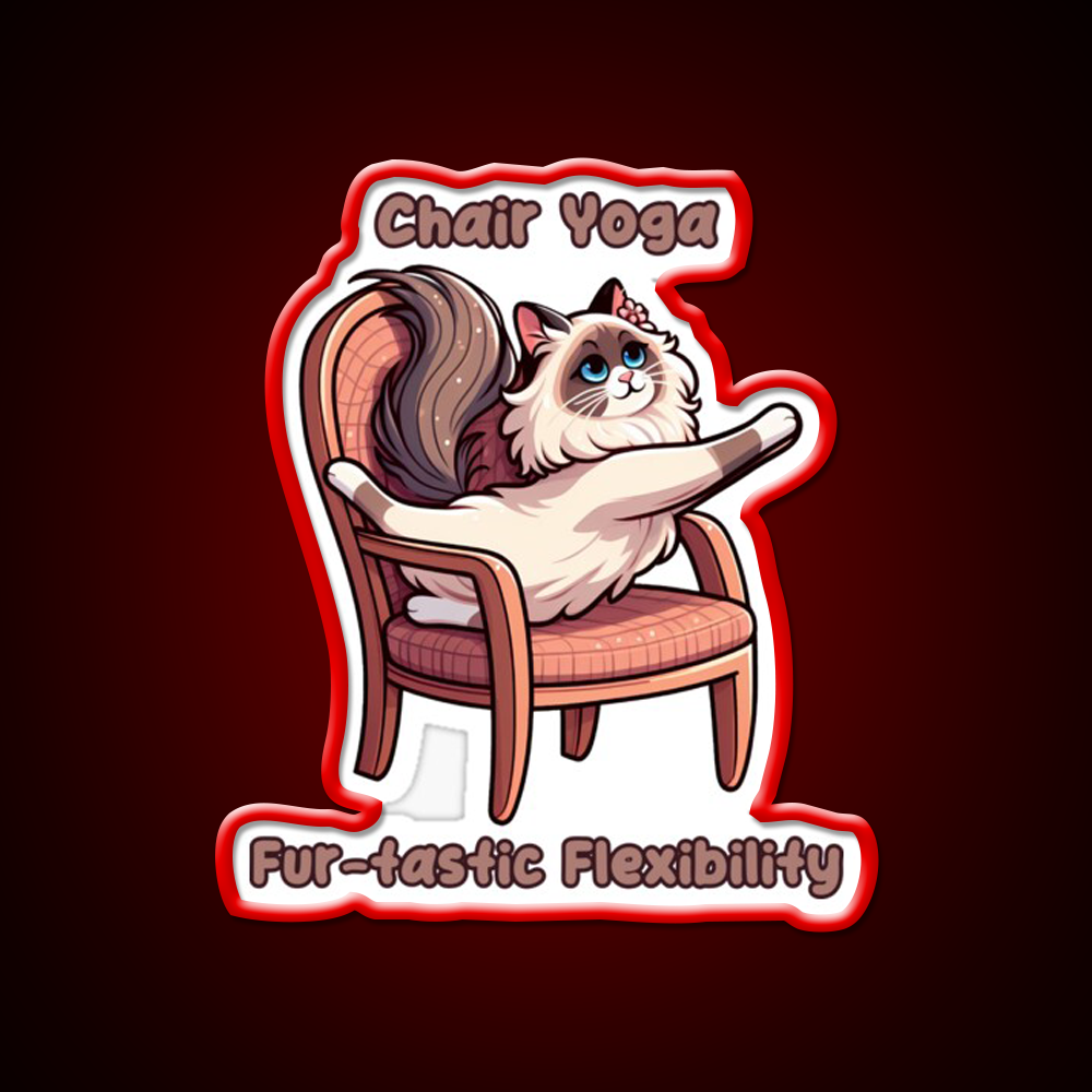 Chair Yoga Cat Pose Yoga Led Neon Sign Yoga Studio Neon Light Rgb Color